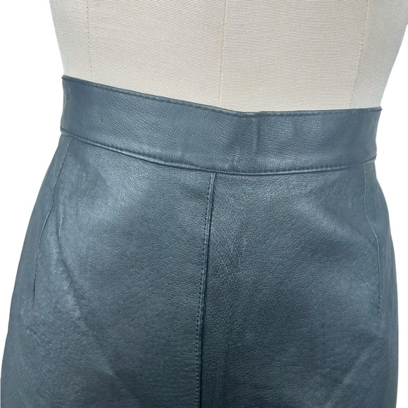 Timothy Daniels Vintage Straight Leg High Rise Leather Pants - Picture 2 of 11